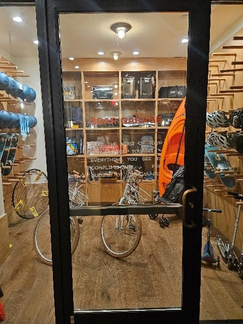 The Gear Garage at The Junto — complimentary bikes, kayaks, skis and more